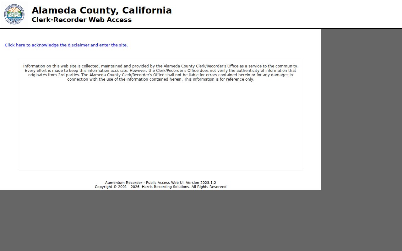 Fremont people search Alameda recorder public access portal